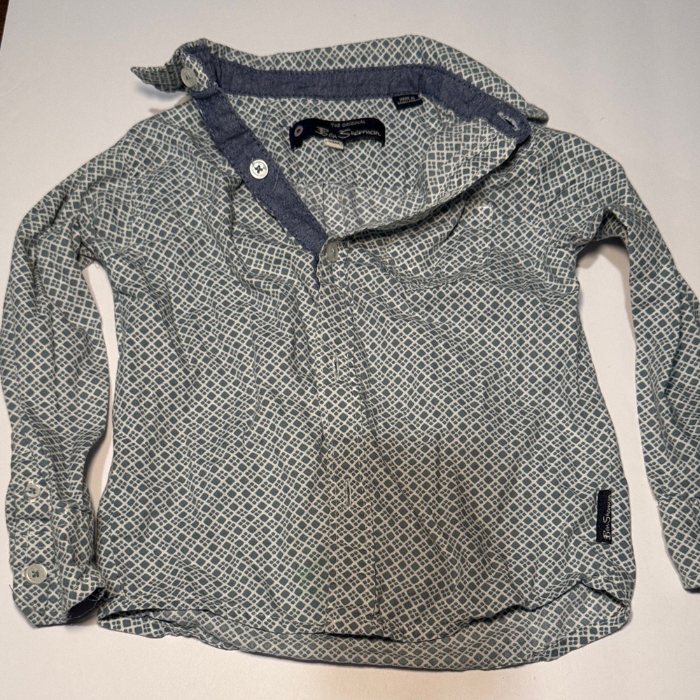 Ben Sherman Blue and White Patterned Shirt